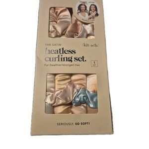 New Kitsch Heatless Curling Set Satin Heatless Curling Set curlers wavy hair rod